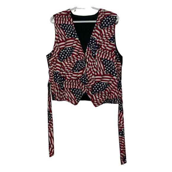 Unknown Brand Men's Patriotic Vest Ties in Back Size M - Picture 1 of 4